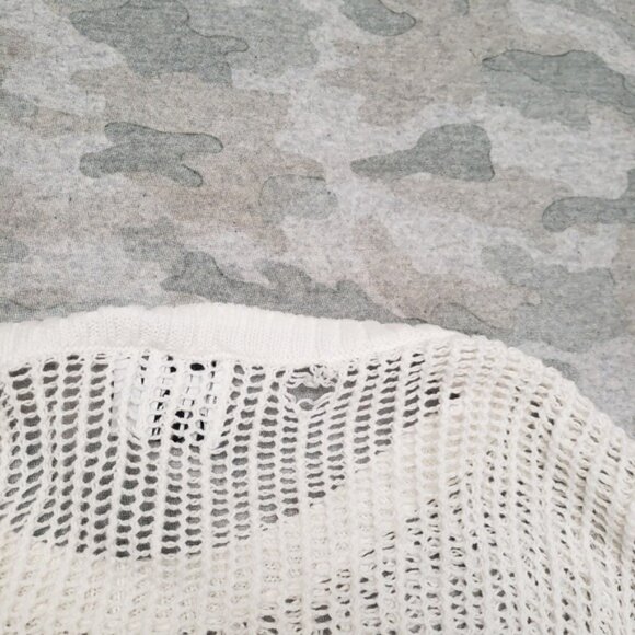 Free Press Sweater Womens Large White Pullover Long Sleeve - Picture 9 of 10